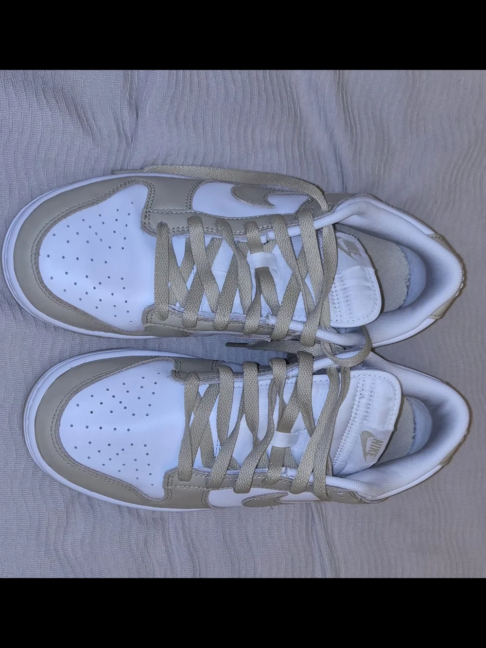 Nike Men’s Athletic Shoes in White and Beige